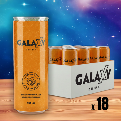 Galaxy Drink - Orange - Dragon sur la plage
