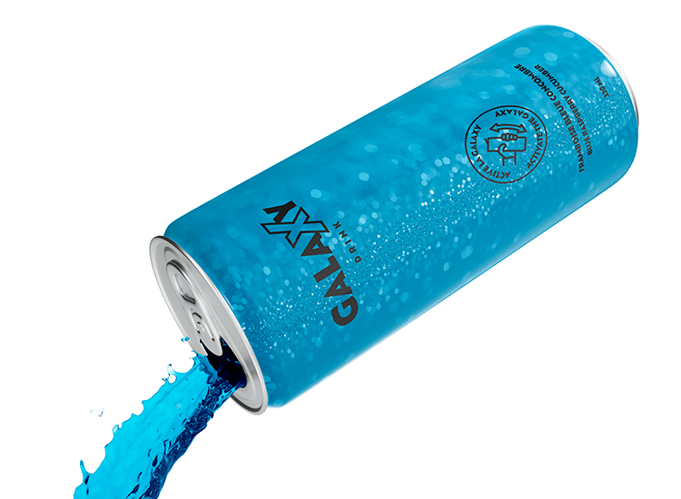 Galaxy Drink - Bleu - Framboise Bleu Concombre - 330ml