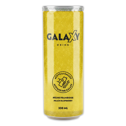 Galaxy Drink - Jaune - Pêche et Framboise - 330ml