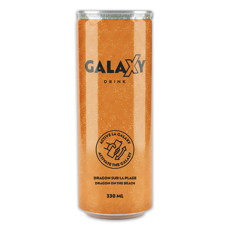 Galaxy Drink - Orange - Dragon sur la plage