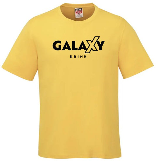 T-SHIRT GALAXY DRINK JAUNE PALE | Unisexe