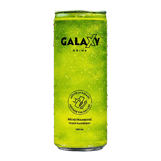 Galaxy Drink - Jaune - Pêche et Framboise - 330ml