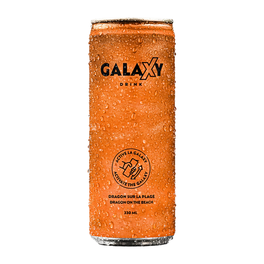 Galaxy Drink - Orange - Dragon sur la plage
