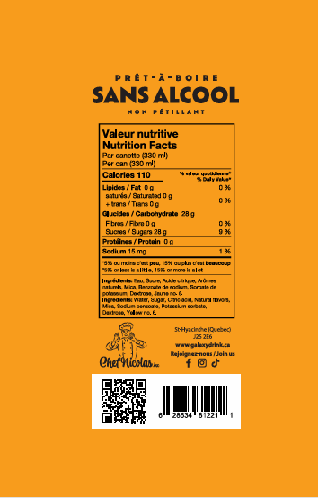 Galaxy Drink - Orange - Dragon sur la plage