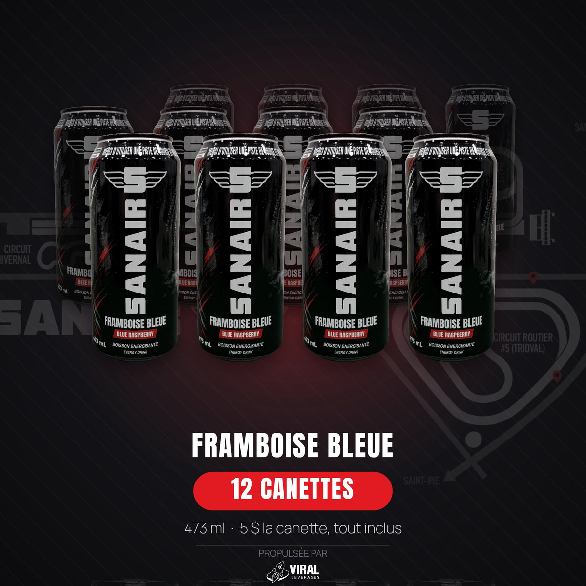 SANAIR — Framboise Bleue · Caisse de 12