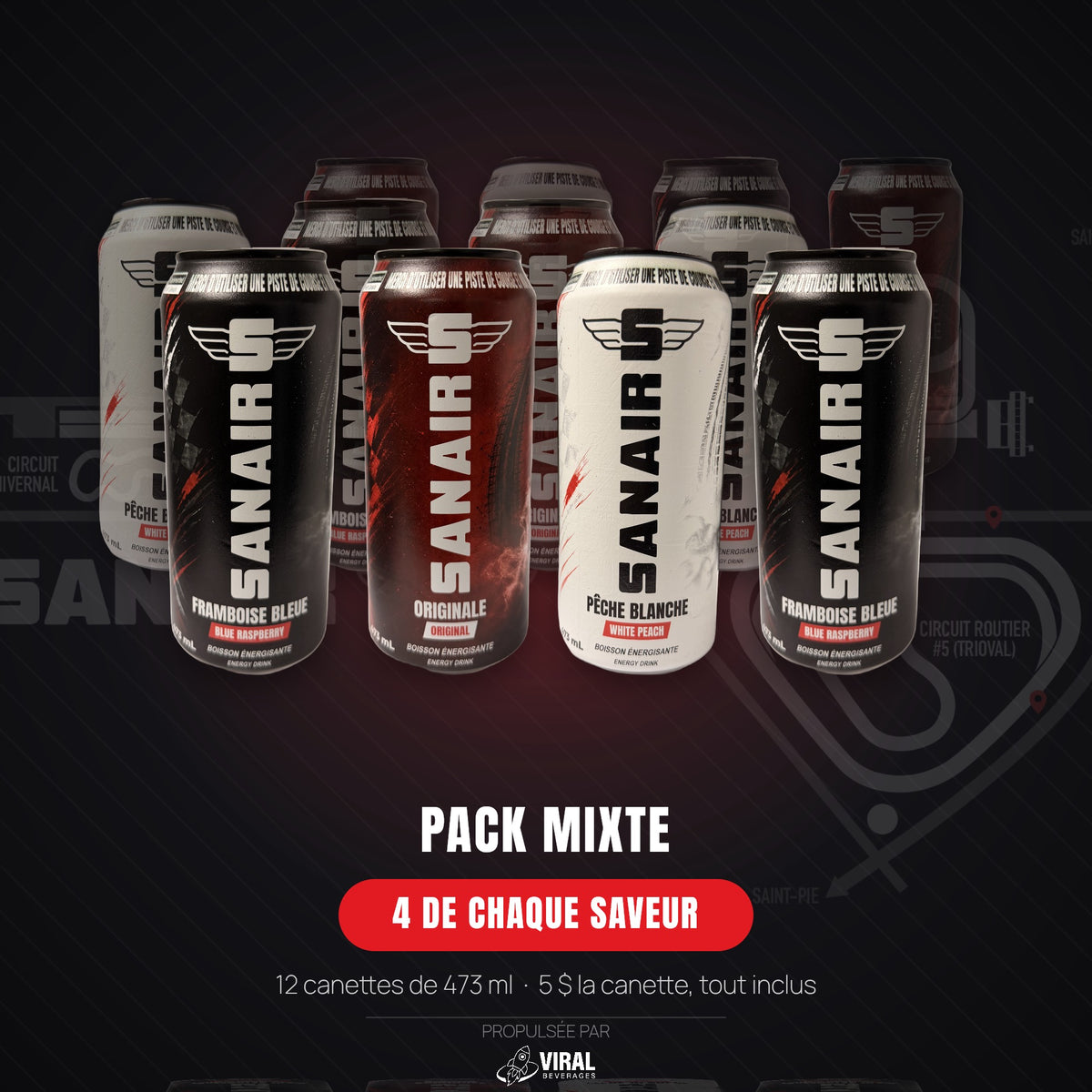 SANAIR — Pack Mixte · Caisse de 12 (PRÉCOMMANDE)