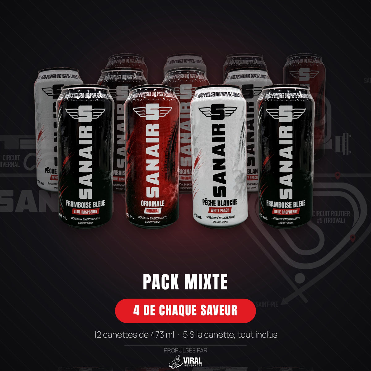 SANAIR — Pack Mixte · Caisse de 12