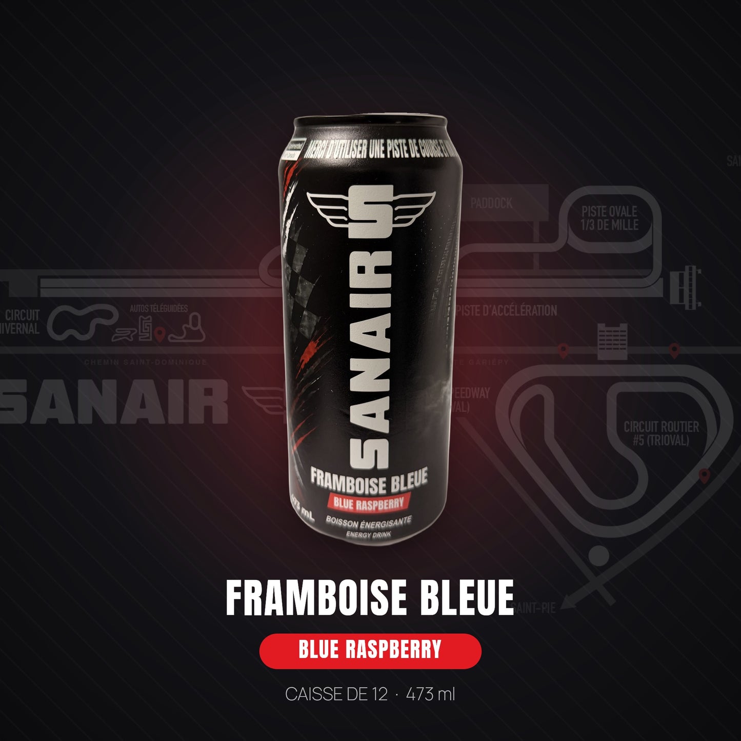 SANAIR — Framboise Bleue · Caisse de 12 (PRÉCOMMANDE)