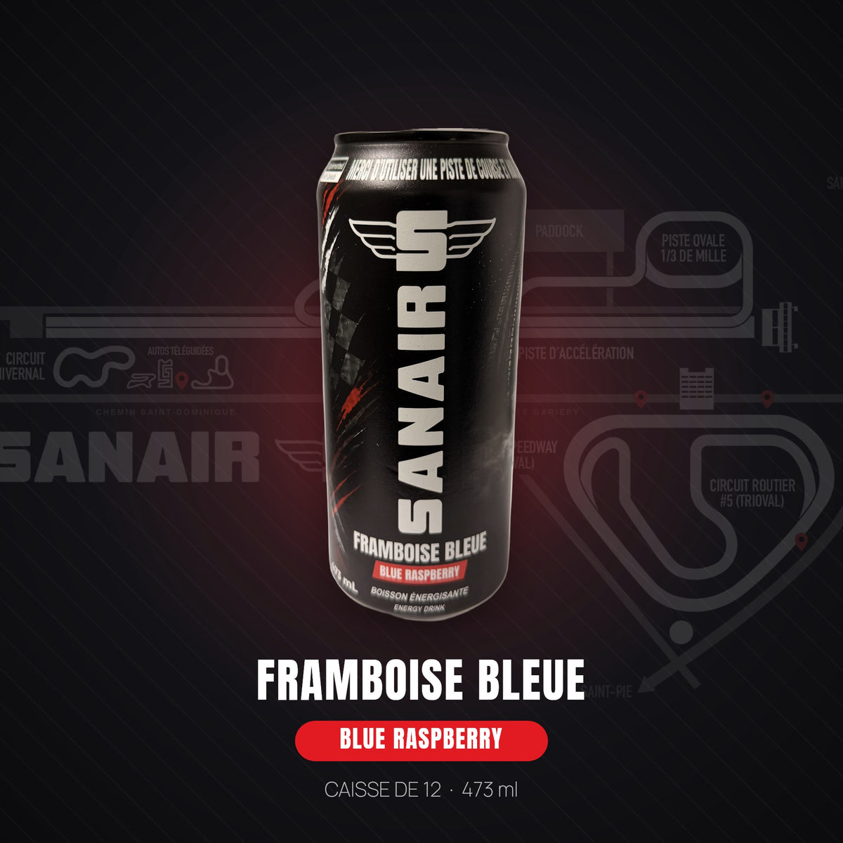 SANAIR — Framboise Bleue · Caisse de 12 (PRÉCOMMANDE)