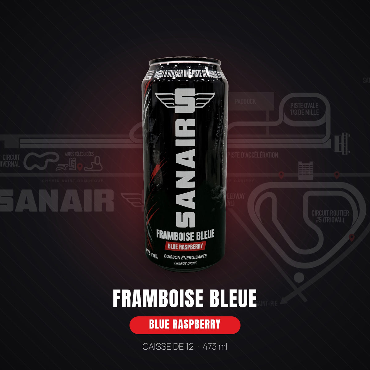 SANAIR — Framboise Bleue · Caisse de 12