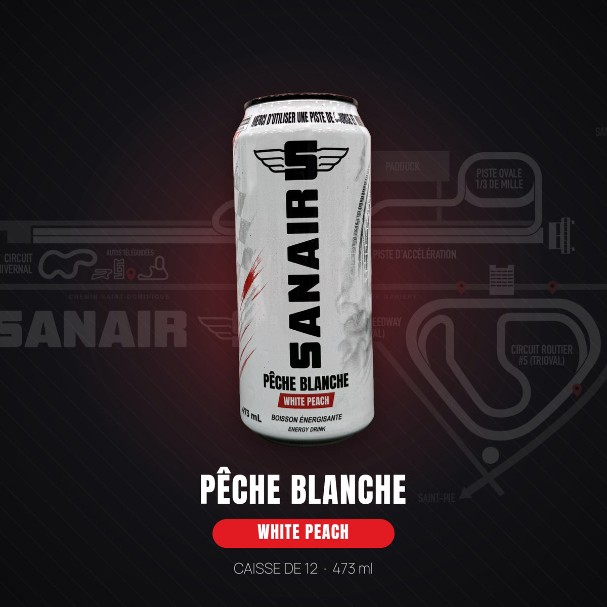 SANAIR — Pêche Blanche · Caisse de 12